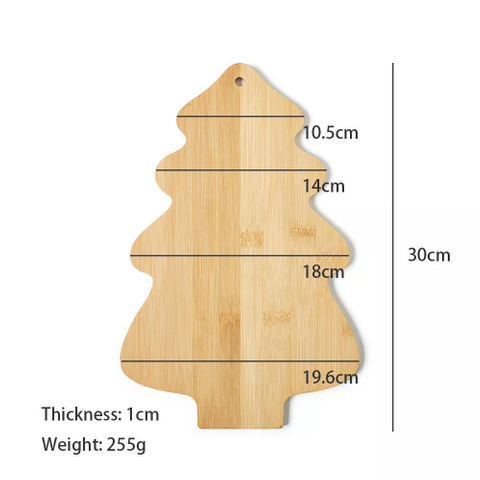 Christmas Tree Shape Cutting Board Bamboo Kitchen Chopping Blocks Fruit Vegetables Cutting Board Wood Breakfast Board