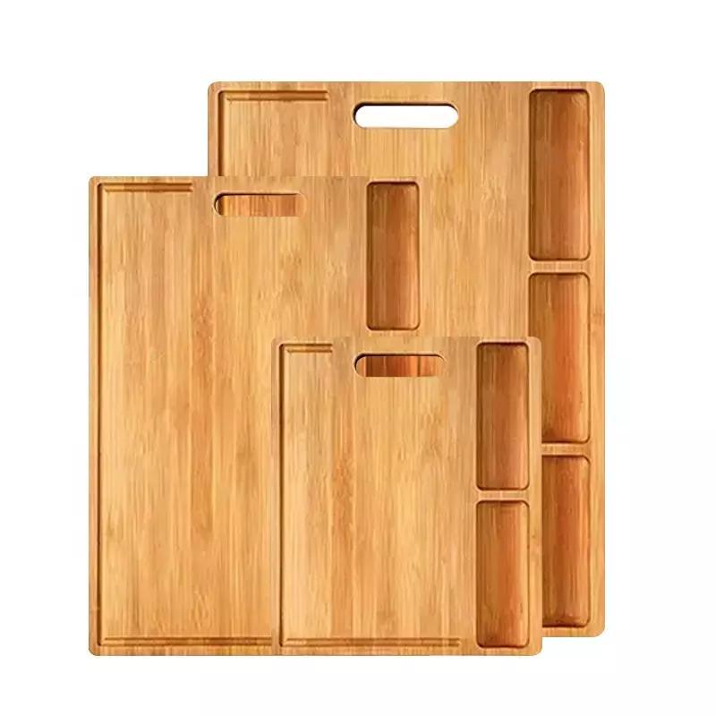 Amazon Hot Selling Custom Rectangle Bamboo Chopping Board Sets