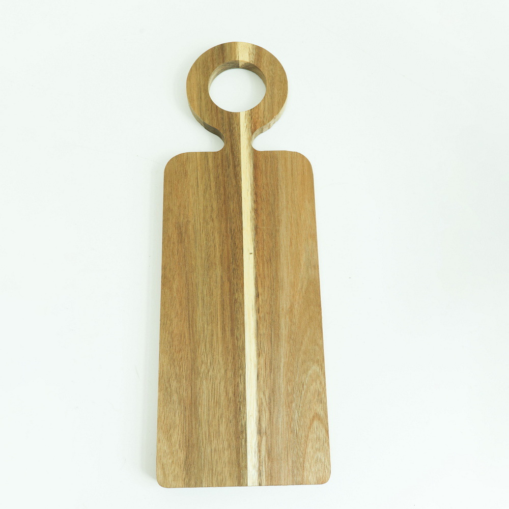 Organic Acacia Wood Cutting Board Wood Serving Board with Handle