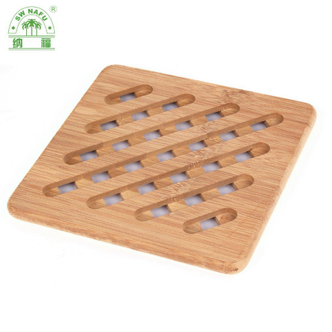 Natural Bamboo Heat-Resistant Non-Slip Hot Pot Pad Teapot Trivet Holder
