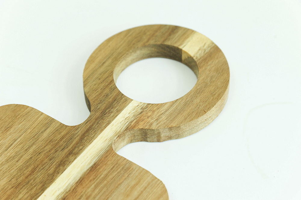 Organic Acacia Wood Cutting Board Wood Serving Board with Handle