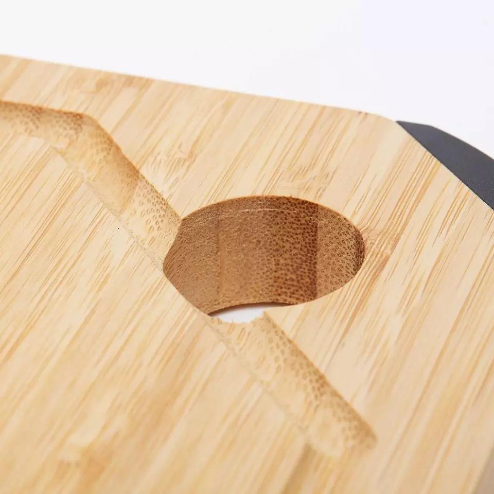 Bamboo Cutting Board with Kitchen Chopping Board for Meat Cheese Knife Sharpener