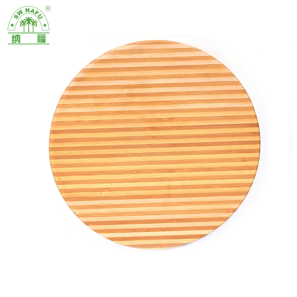Zebra Stripe Round Bamboo Cutting Board Chopping Board for Kitchen