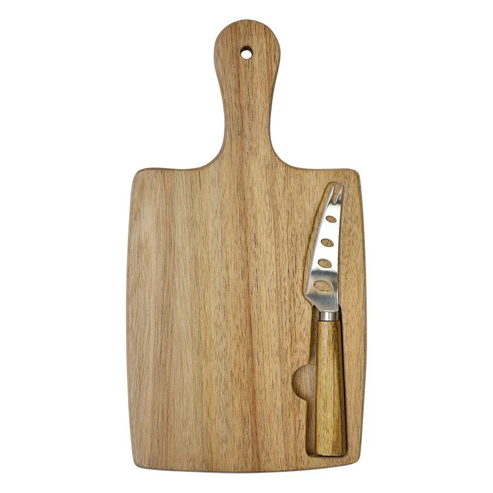 Mini Acacia Wooden Cheese Board with Knife Set Cheese Charcuterie Board