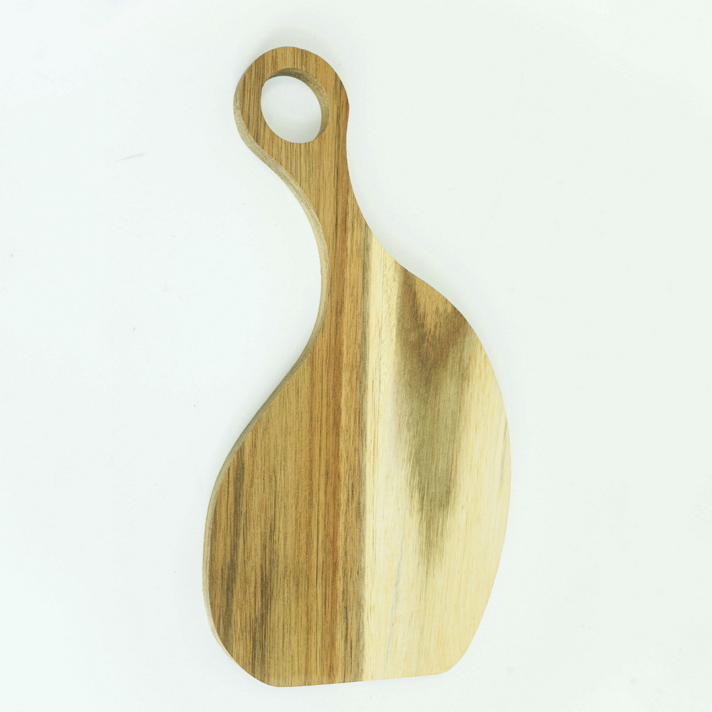 2 in 1 Wood Cutting Chopping Board Set of 2 with Handle for Lovers