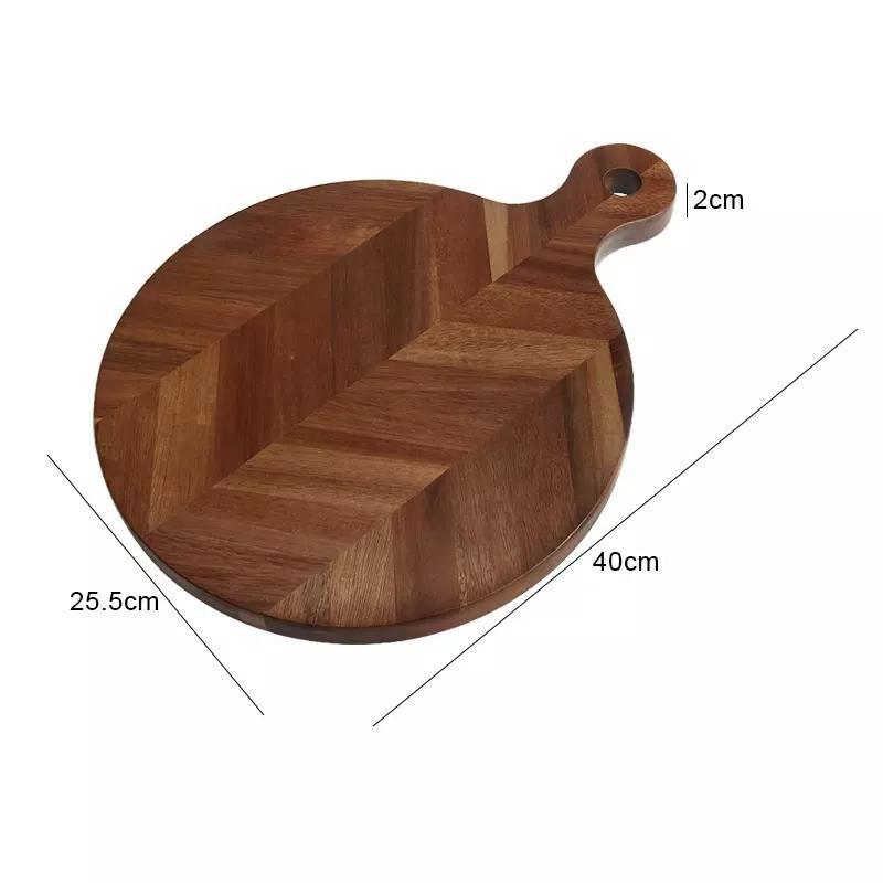 Herringbone Pattern Wooden Chopping Board Acacia Chop Block Wood Cutting Board