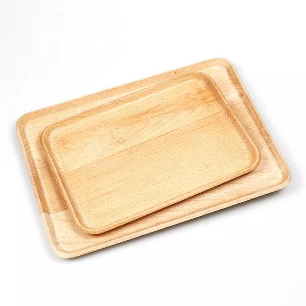 Modern Rectangle Beech Solid Wood Vegetables Bread Serving Tray