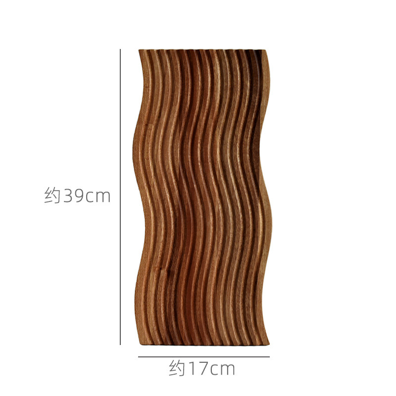 Ins Nordic Style Wave Pattern Tray Wooden Tray Cake Bread Tea Serving Tray