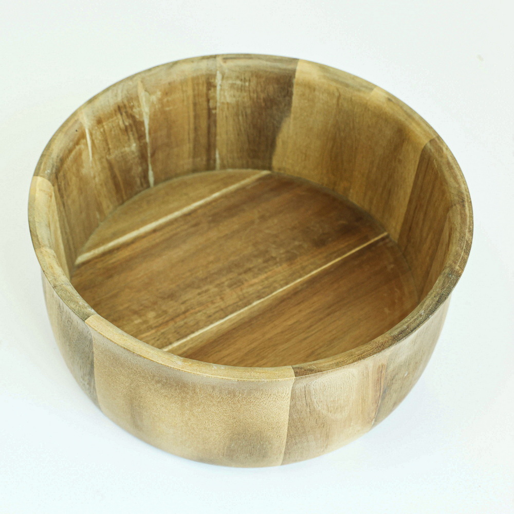 12′′ Large Round Shape Wood Salad Serving Bowls