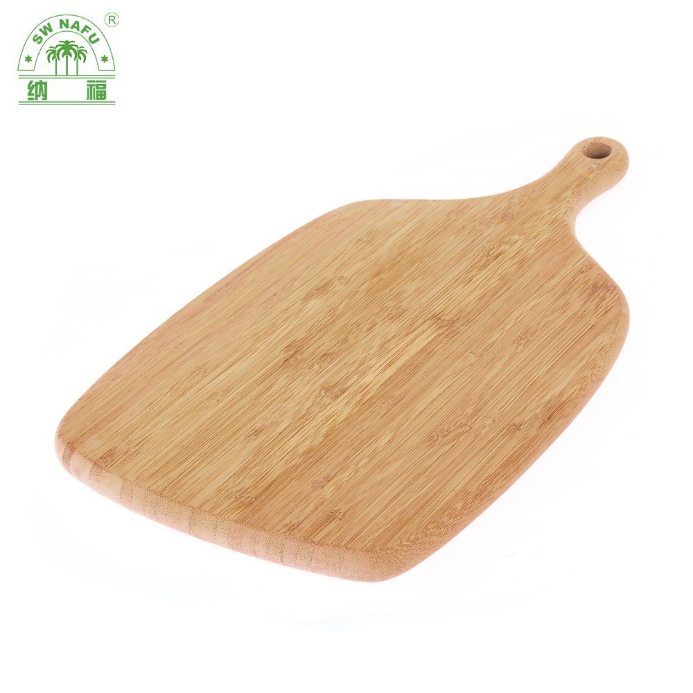 High Quality Bamboo Pizza Bread Cheese Cutting Board with Handle From Fujian Factory