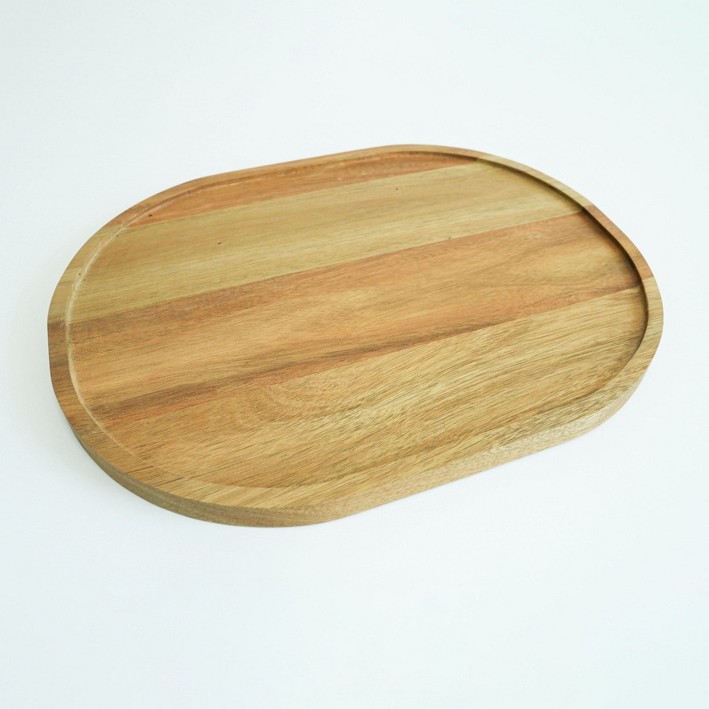 Sustainable Stylish Wood Serving Plate Wood Serving Platter for Kitchen