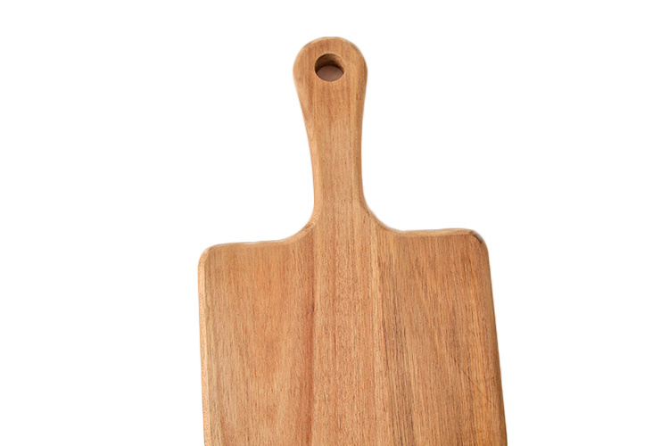 Top Rated Natural High Quality Acacia Wooden Cutting Board with Handle for Kitchen
