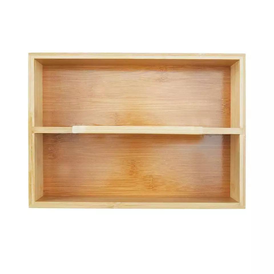 Bathroom Bathroom Bamboo Cosmetic Shelf Desktop Storage Box