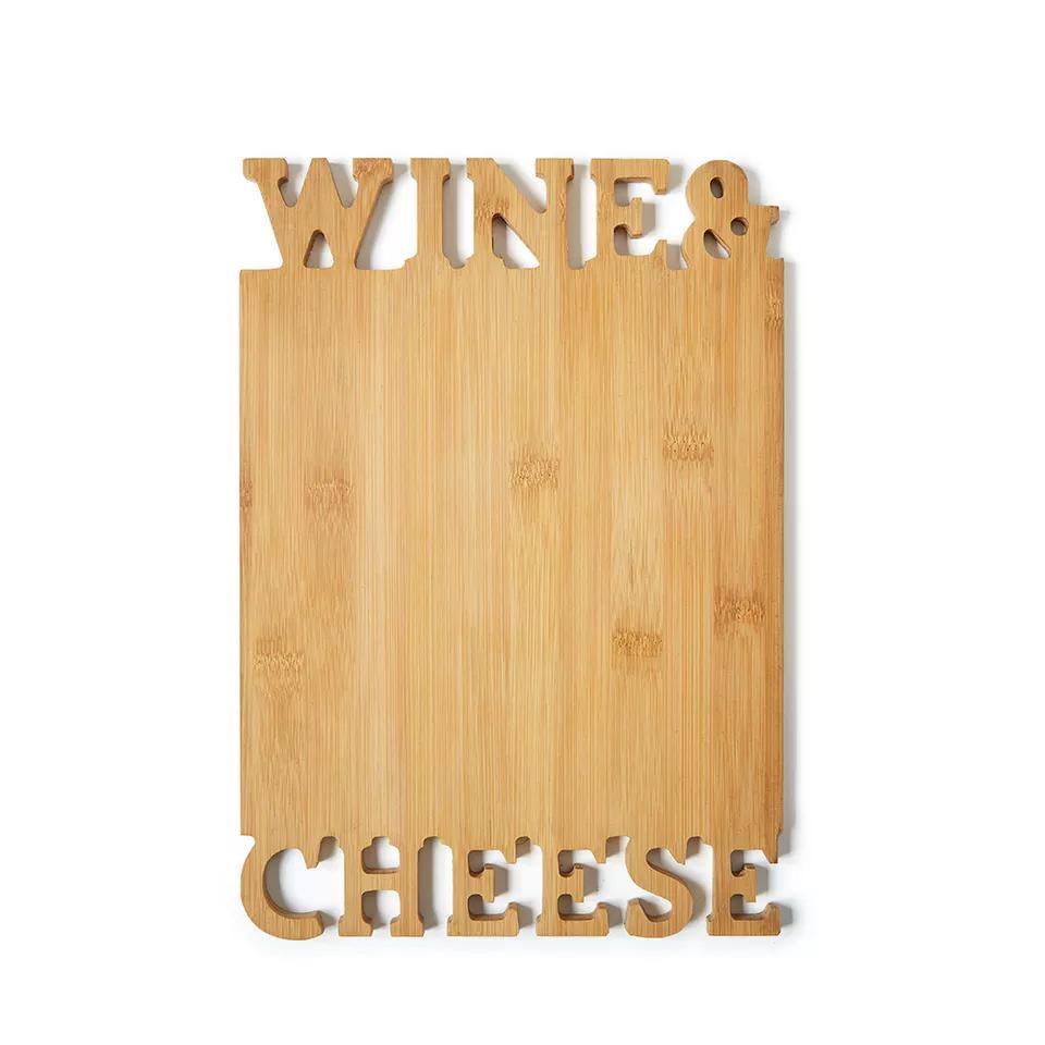 Bamboo Square Engraving Letters Cheese Craft Custom Logo Cutting Board Chopping Blocks