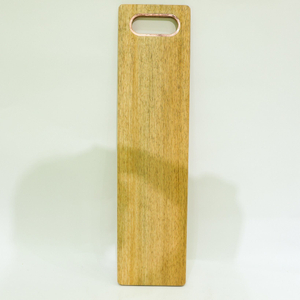 Long Acacia Wood Serving Board Serving Tray with Gold Metal Handle