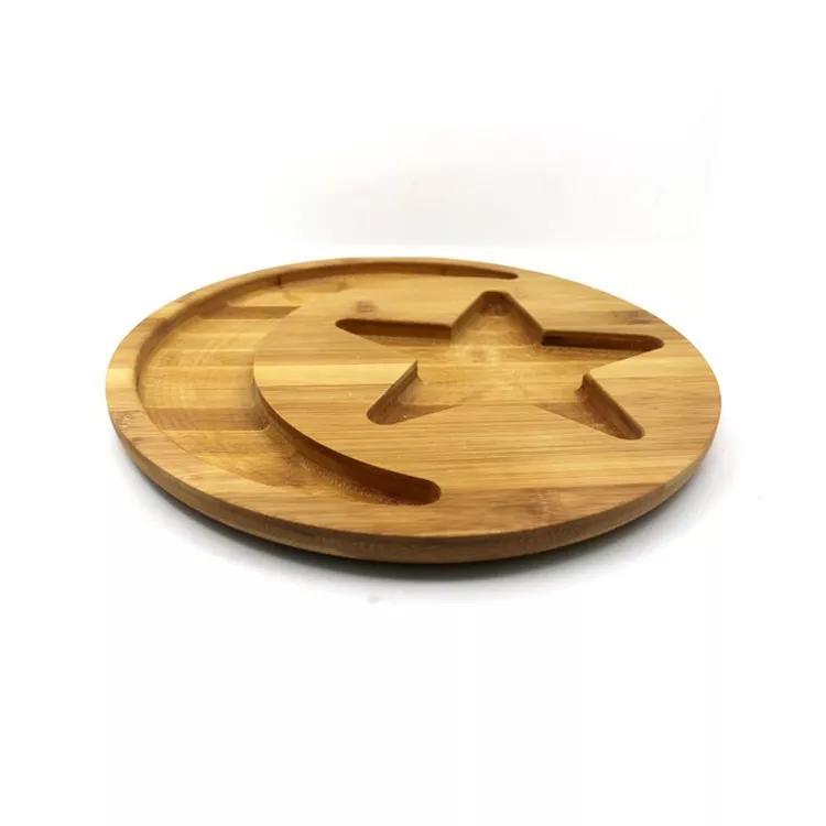 Custom Star Moon Shape Plate 100% Bamboo Plate