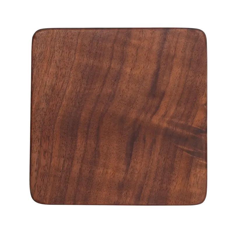 Customized Walnut Wood Coaster Natural Wood Coasters Square Coaster for Kitchen