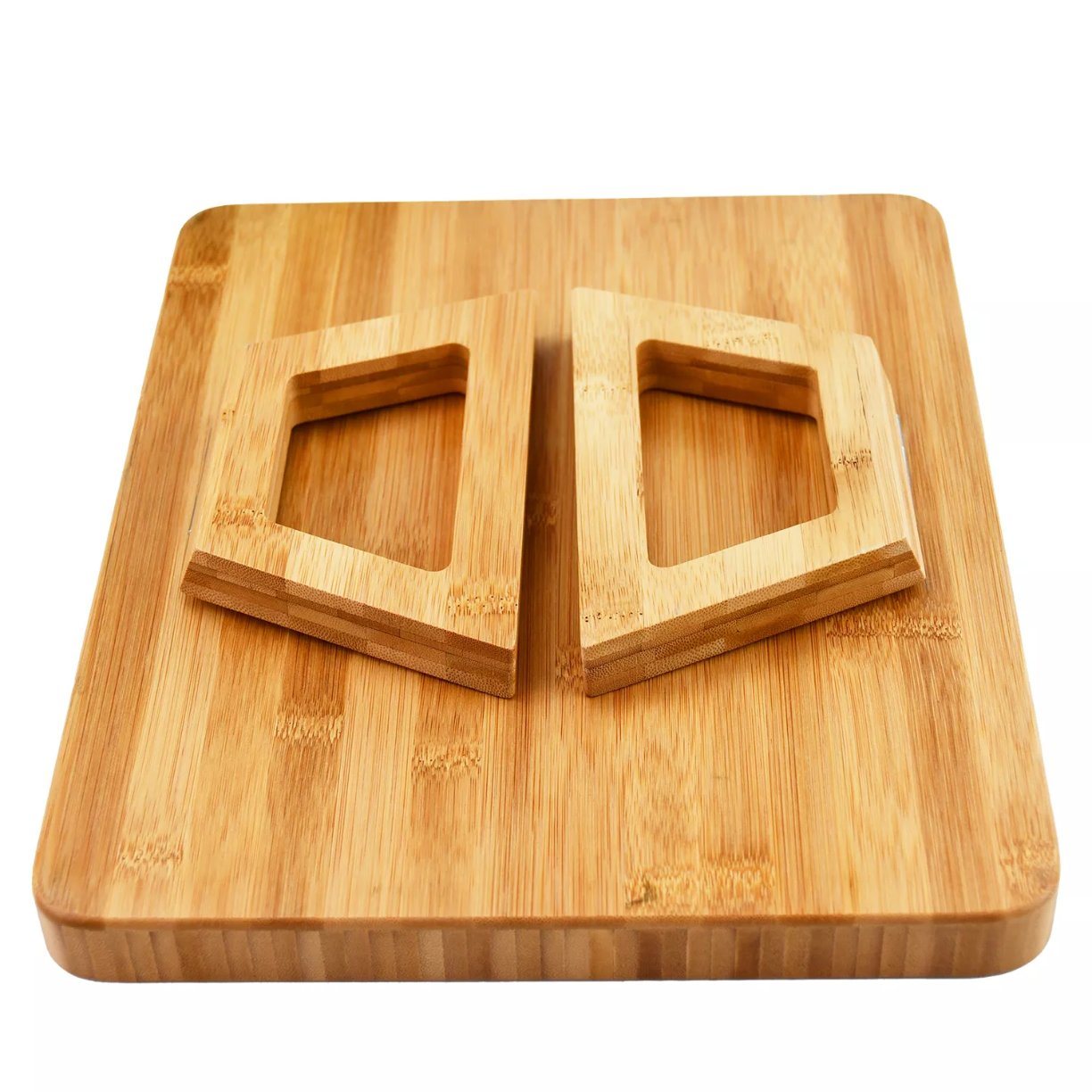 Collapsible Bamboo Coffee and Sofa Tables Clip on Couches Armrest Organizer Wooden Side Arm Tray Table