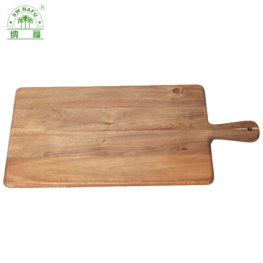 Amazon Custom Design Strong and Thick Acacia Cutting Board Wood Chopping Board with Handle