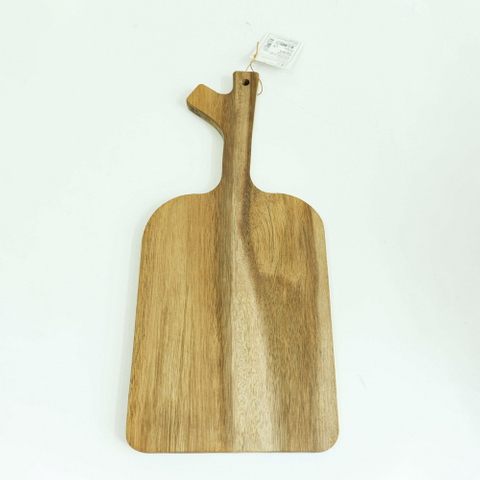 Paddle Shape Acacia Wood Bread Cutting Board Wood Serving Board with Handle