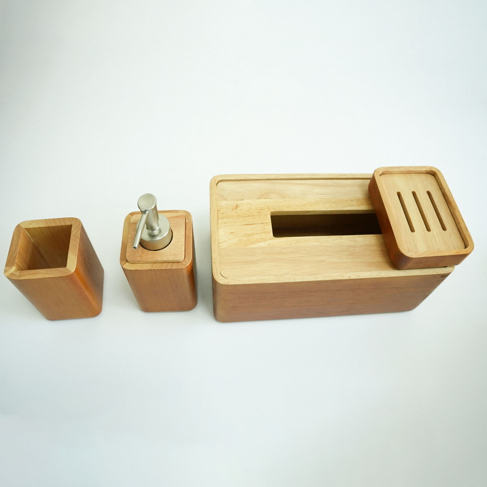 Modern Wooden Tissue Box Tissue Paper Storage Box with Color Paintin