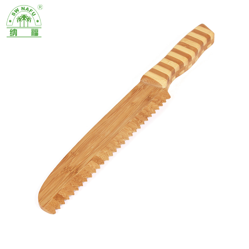 Factory Manufacture Natural Bamboo Bread Knife for Kitchen