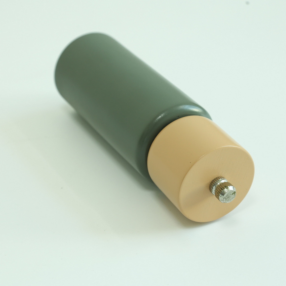 Premium Color Painted Wood Grinders Wooden Salt and Pepper Grinder Set with Adjustable Ceramic Grinding