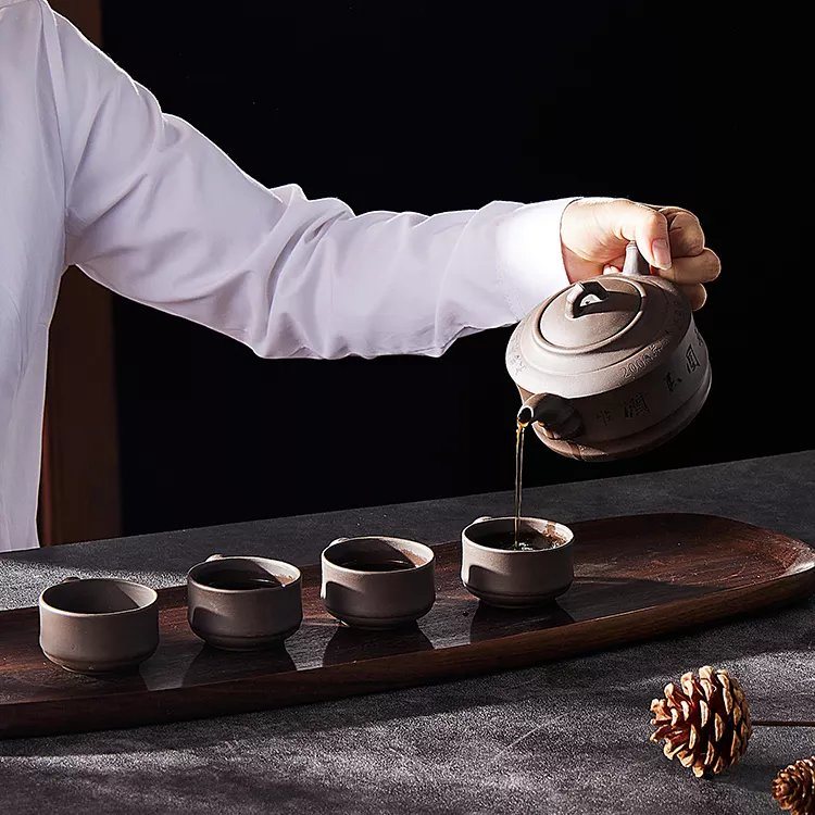 Natural Black Walnut Wood Wooden Irregular Serving Tray for Sushi Fruit Snacks Tea Coffee