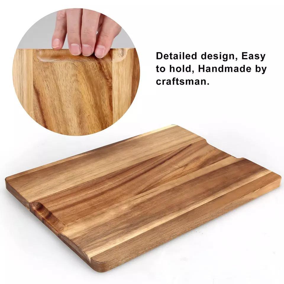 Luxury Custom Kitchen Wood Chopping Board Acacia Cutting Board with Containers