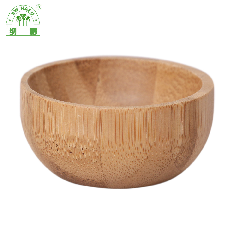 Natural Round Small Bamboo Rice Bowl Bamboo Mixing Bowl
