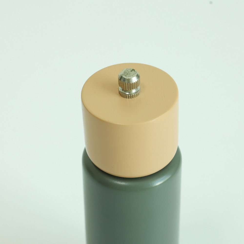 Premium Color Painted Wood Grinders Wooden Salt and Pepper Grinder Set with Adjustable Ceramic Grinding