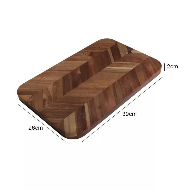 Acacia Herringbone Pattern End Grain Wooden Chopping Board Wood Cutting Board
