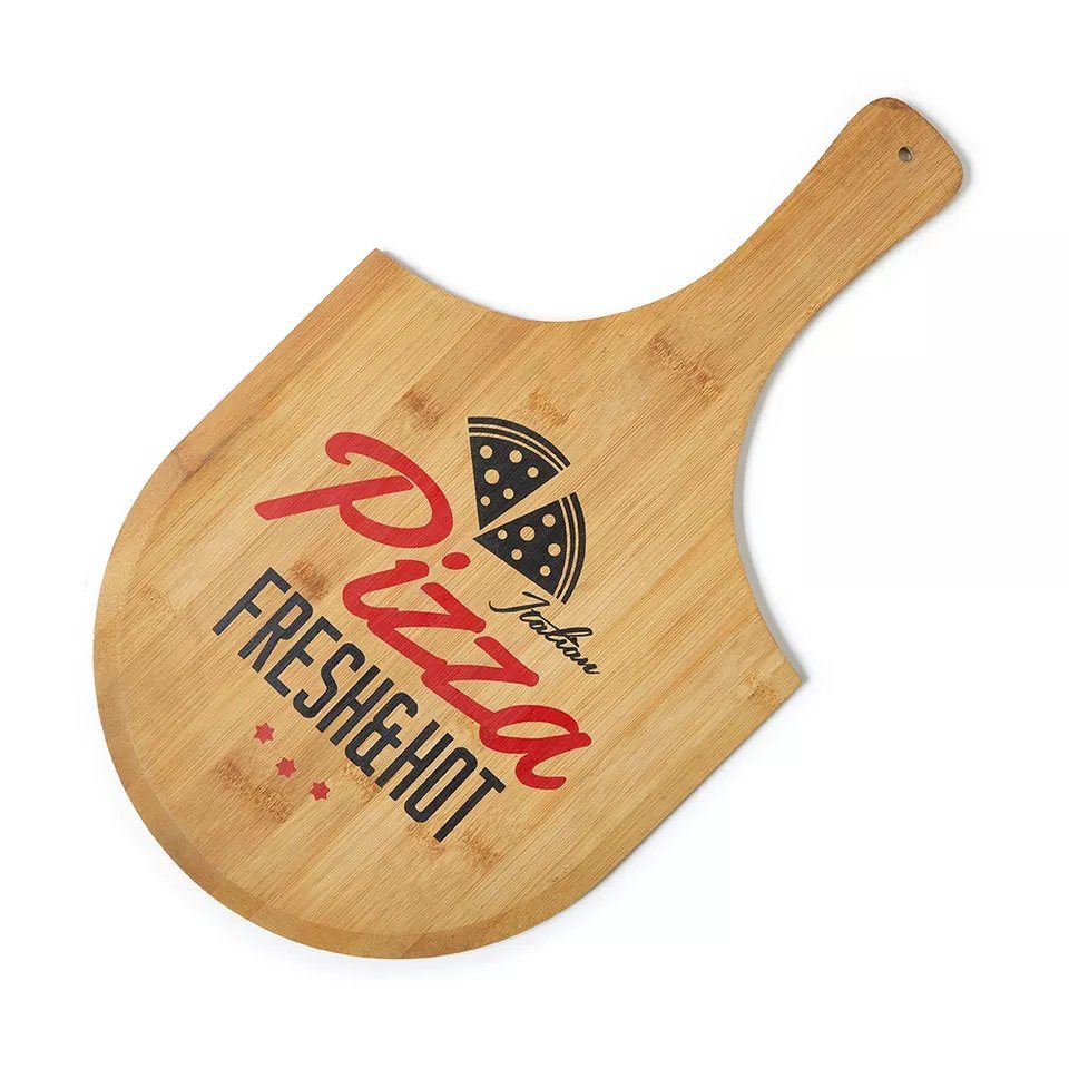 Customized Printed Wooden Bamboo Bread Cutting Board Chopping Board for Dinner Fruit Cheese Pizza Serving
