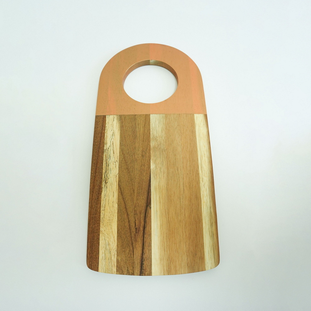 Color Painted Acacia Wooden Kitchen Cutting Board with Hanging Holes