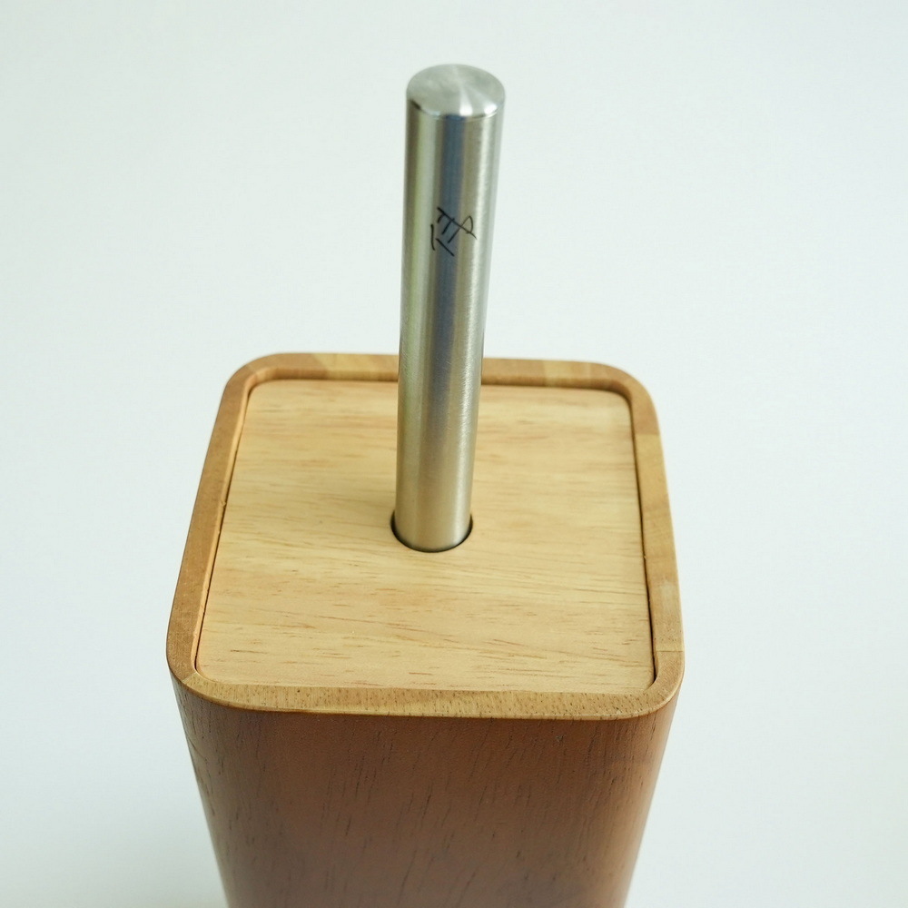 Factory Supply Bamboo Wooden Toilet Bowl Brush with Holder for Bathroom