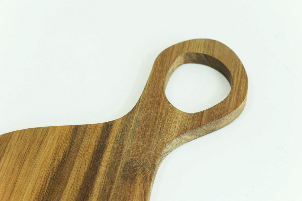 2 in 1 Wood Cutting Chopping Board Set of 2 with Handle for Lovers