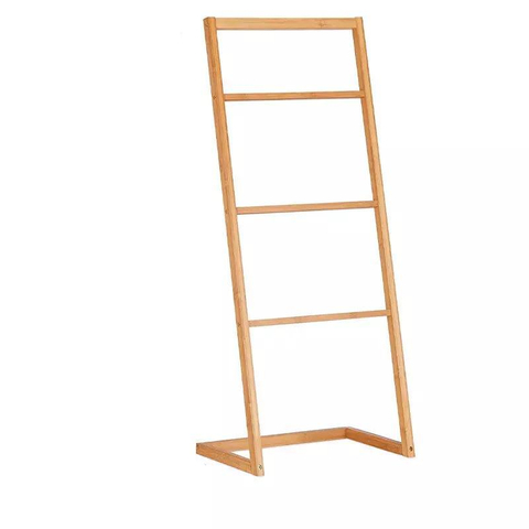 Manufacturer 4 Tier Bamboo Towel Rack with Shelf for Bathroom