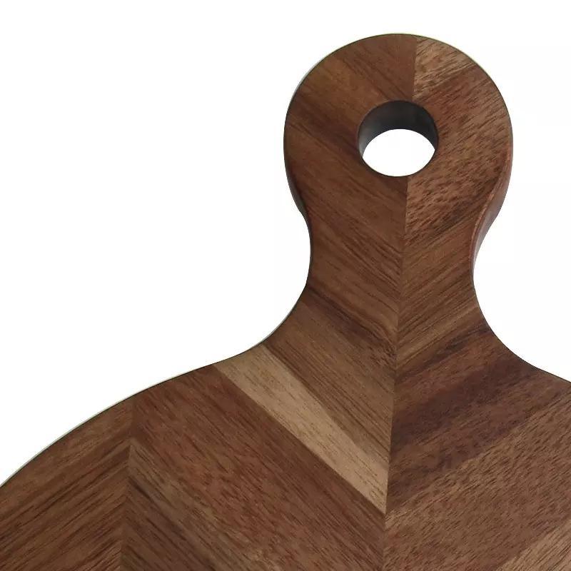 Herringbone Pattern Wooden Chopping Board Acacia Chop Block Wood Cutting Board