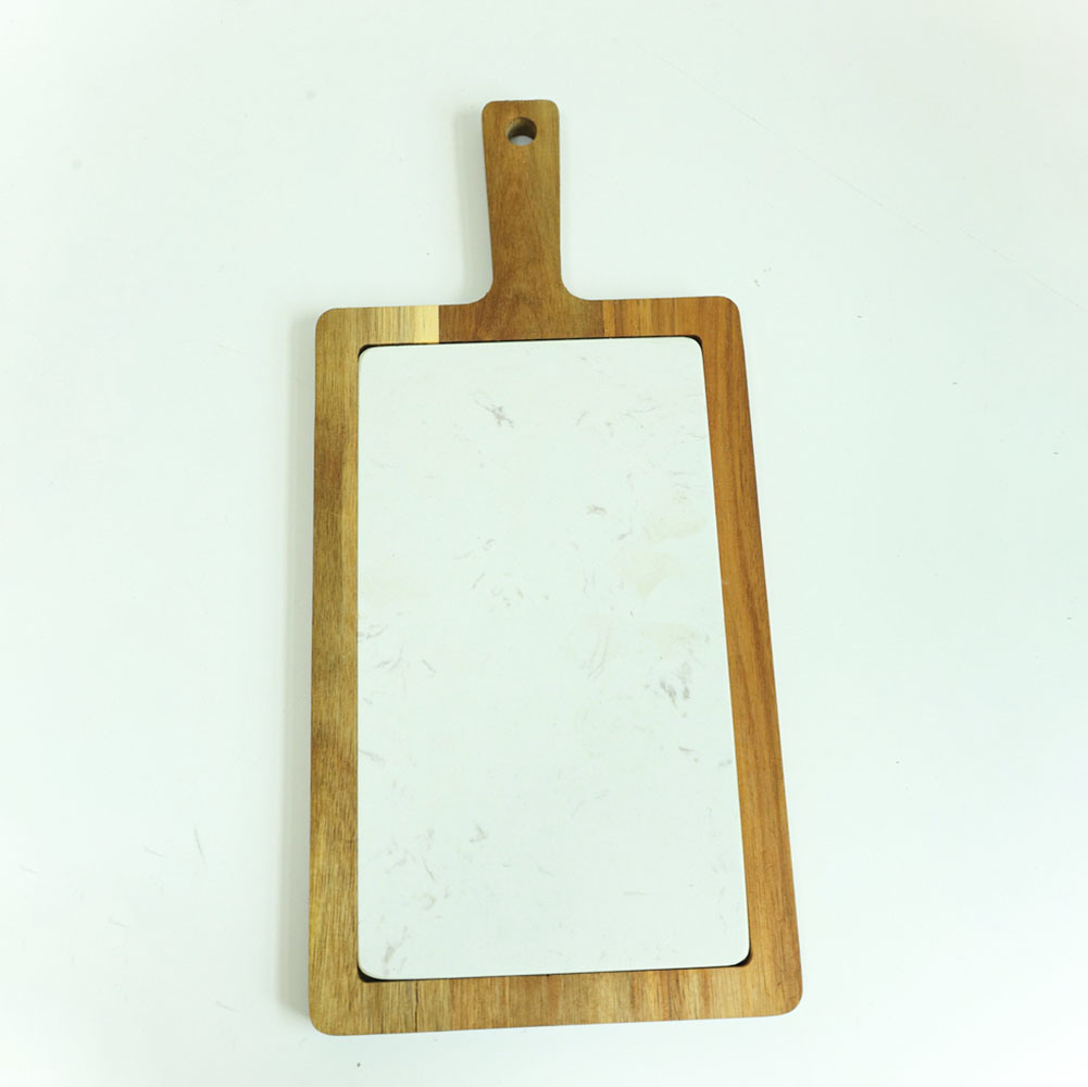 Wooden Marble Serving Tray Serving Board with Removable Marble