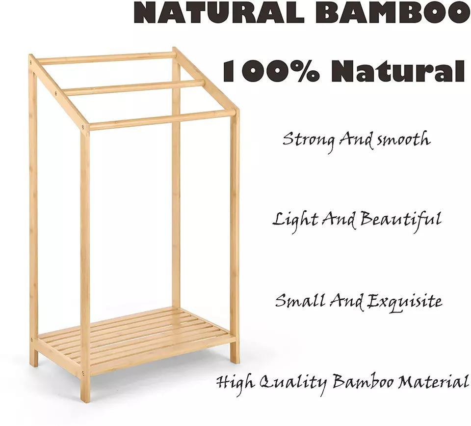 Factory Wholesale Bamboo Shelf 3 Tier Bamboo Shelf Towel Rack