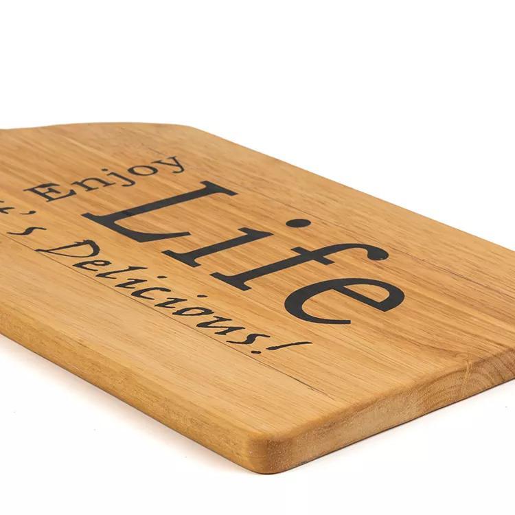 Personalize Easy Clean Oak Wood Cutting Board Serving Board with Handle