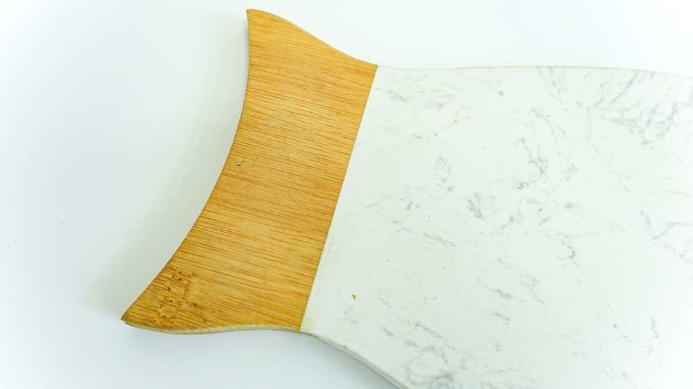 Fish Shape Bamboo and Marble Cutting Board for Kitchen