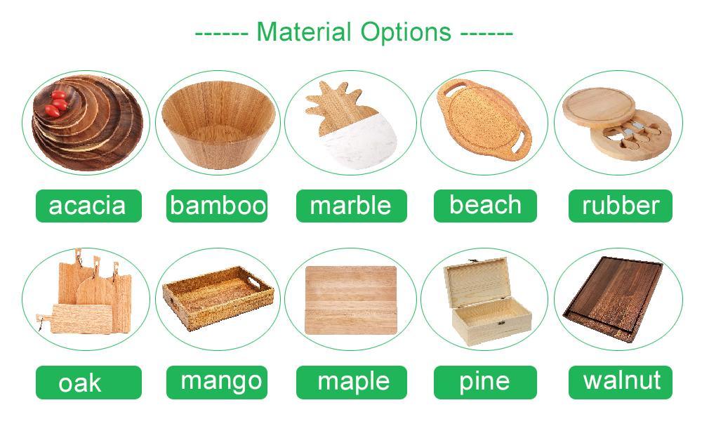 Bamboo Square Engraving Letters Cheese Craft Custom Logo Cutting Board Chopping Blocks