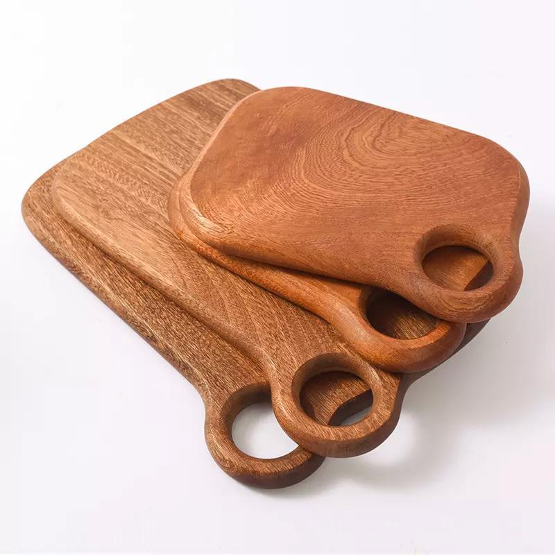 Wholesale Custom Logo Ebony Wood Fruit Board Bread Board Wooden Cutting Board