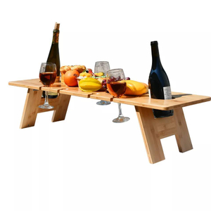 Bamboo Folding Wooden Picnic Table for Outdoor Camping