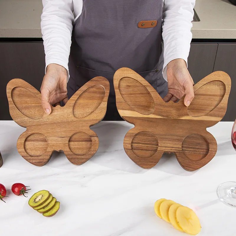 Butterfly Shape Wood Serving Board Serving Tray Acacia Cheese Board Plate Charcuterie Boards