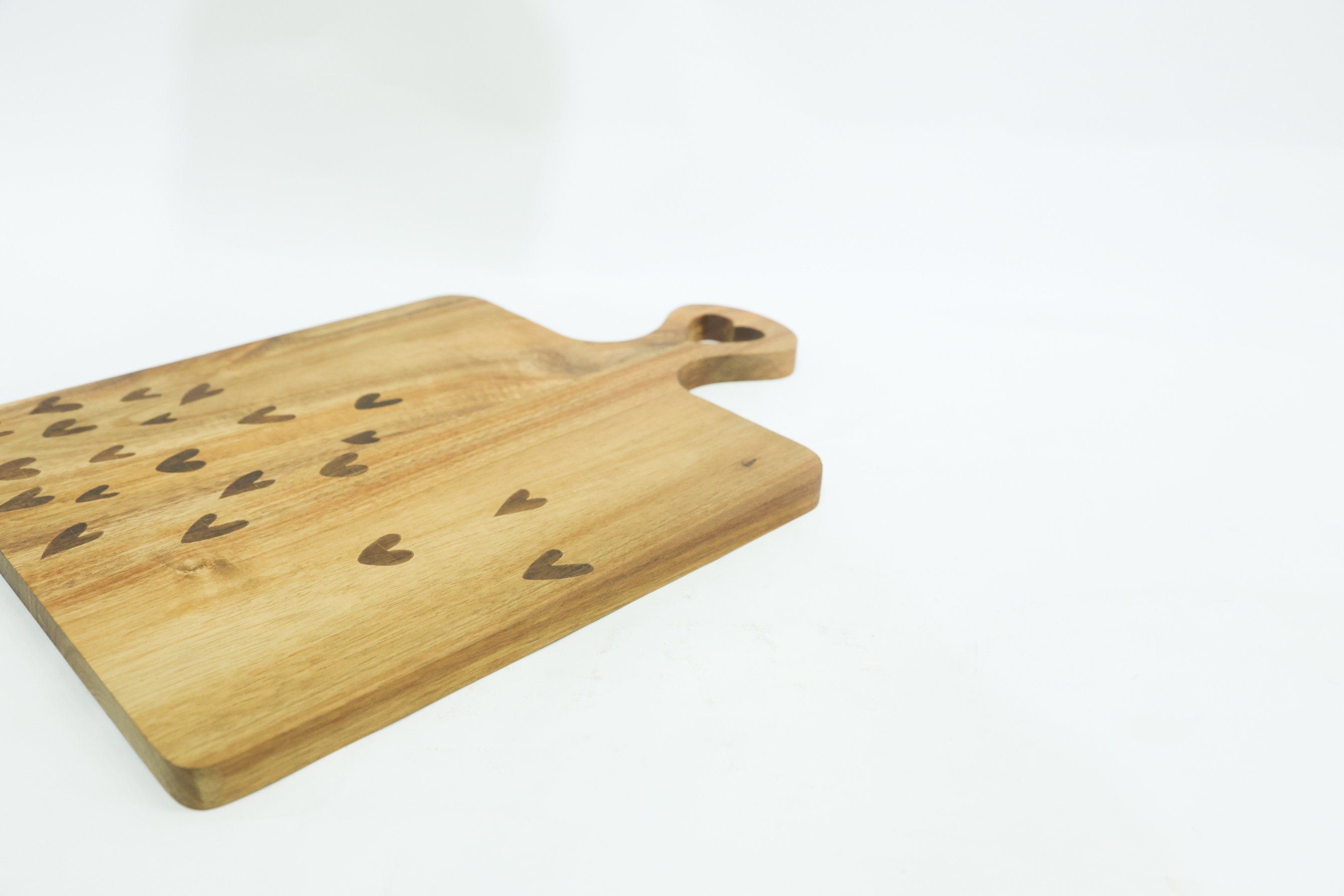 Custom Paddle Shape Serving Board with Handle and Lasering Logo