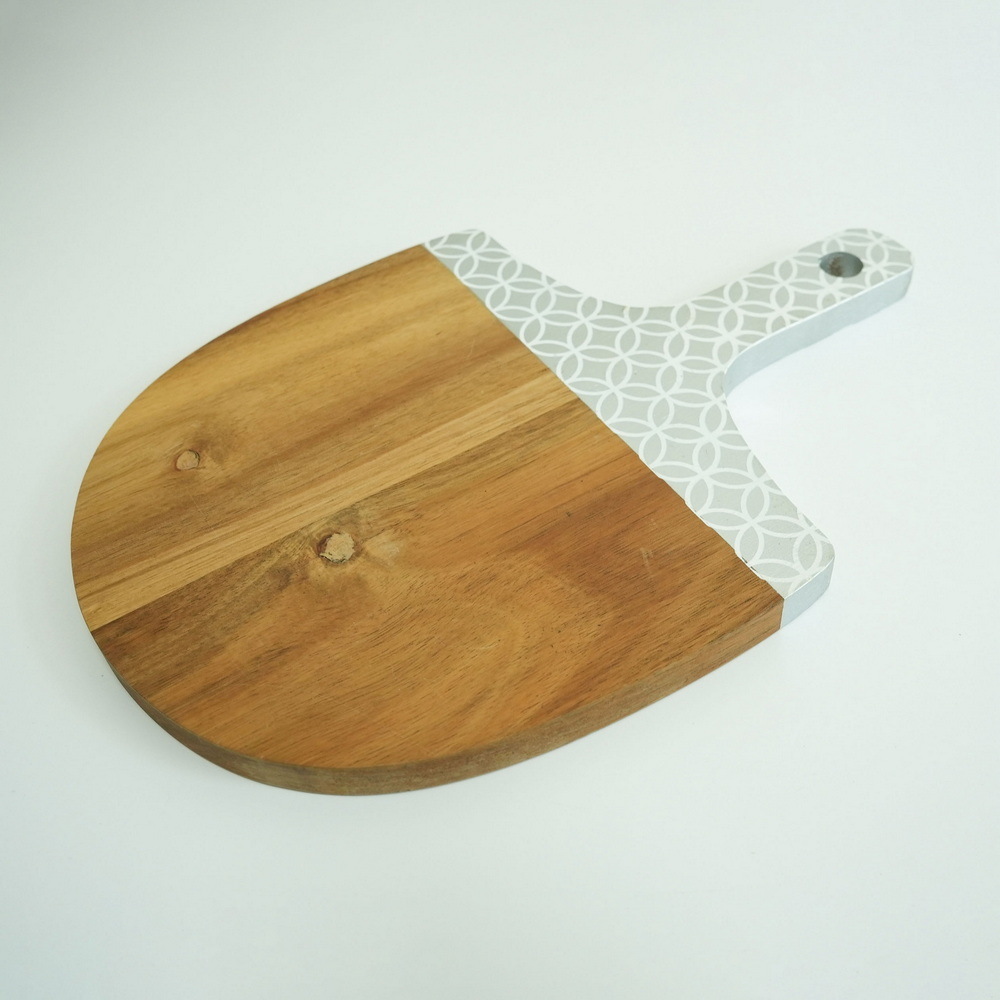 Large Wood Pizza Board Pizza Serving Board Cheese Board with Handle