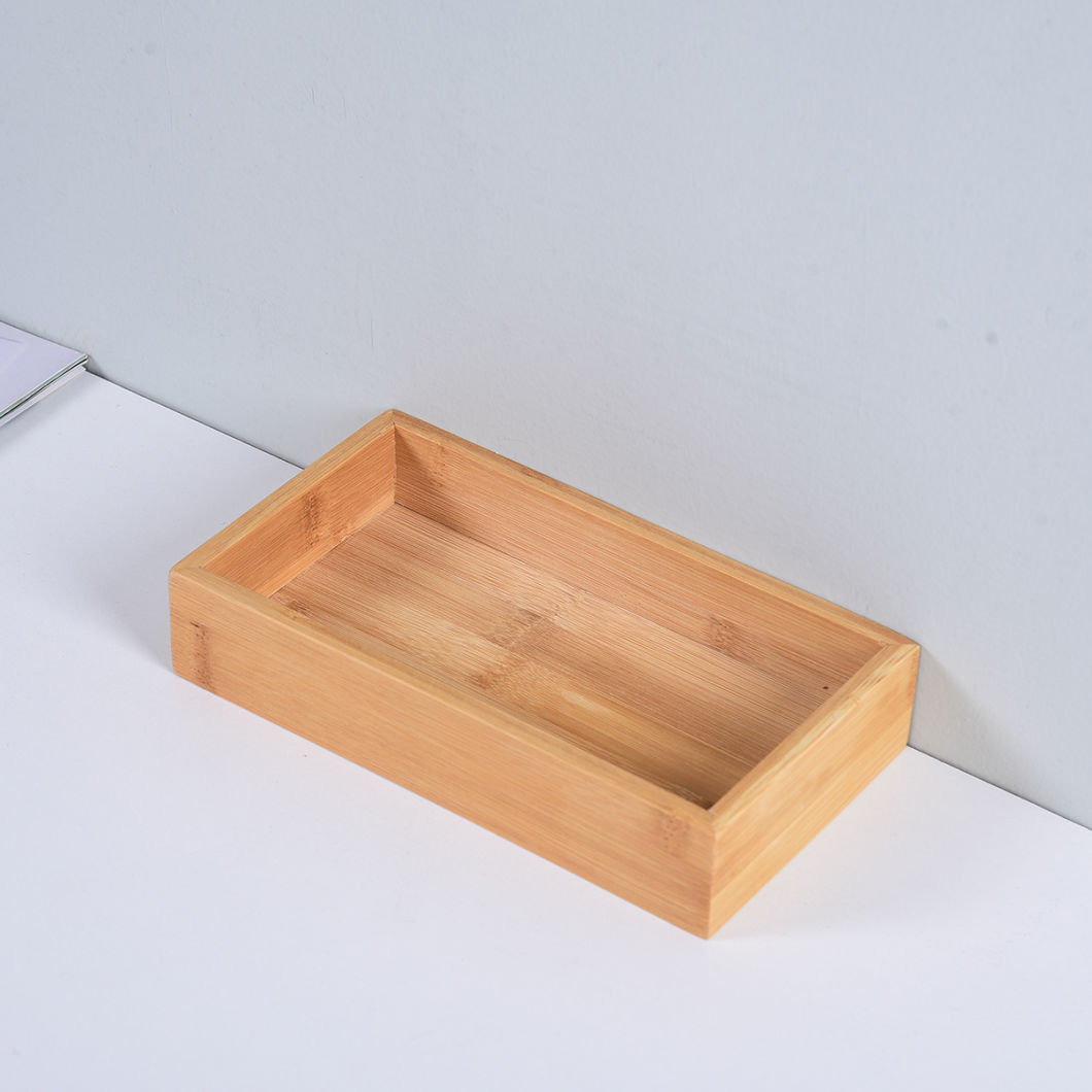 Multi-Use Varied Size Bamboo Drawer Organizer Set Bamboo Organizer Box for Office, Home, Kitchen, Bedroom