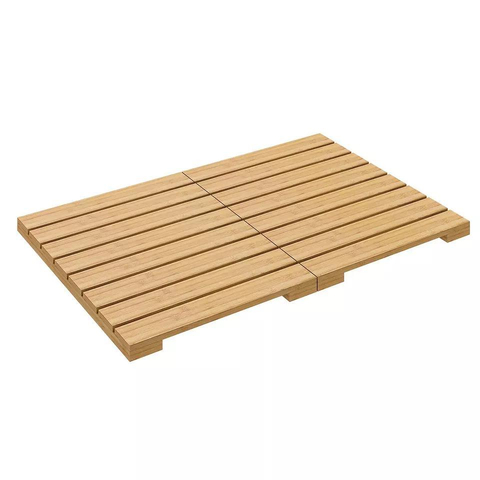 2022 Foldable Heavy Duty Non Slip Waterproof Wood Bamboo SPA Shower Bath Mat